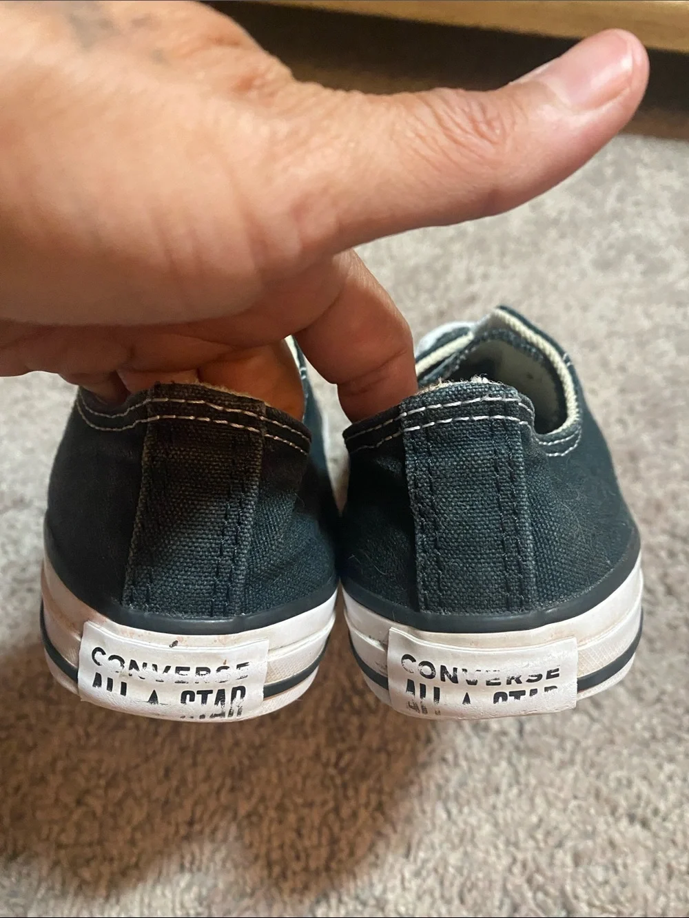 Converse All Star Chuck TaylorLow Top Canvas Sneakers - Black with White Accents